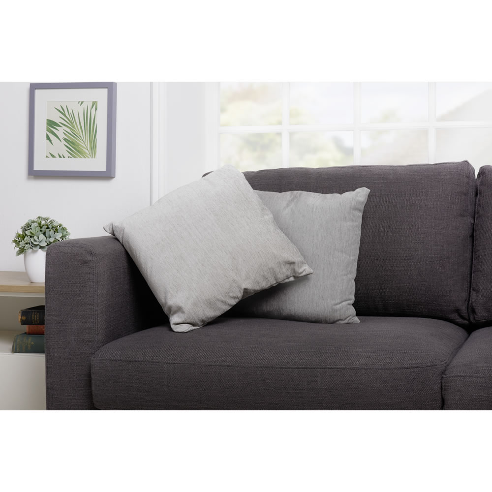 Wilko Grey Chenille Cushion 43 x 43cm Image 3