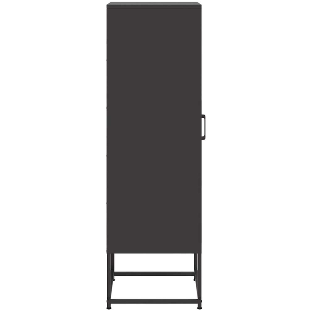 vidaXL Single Door Black Steel Highboard Image 7