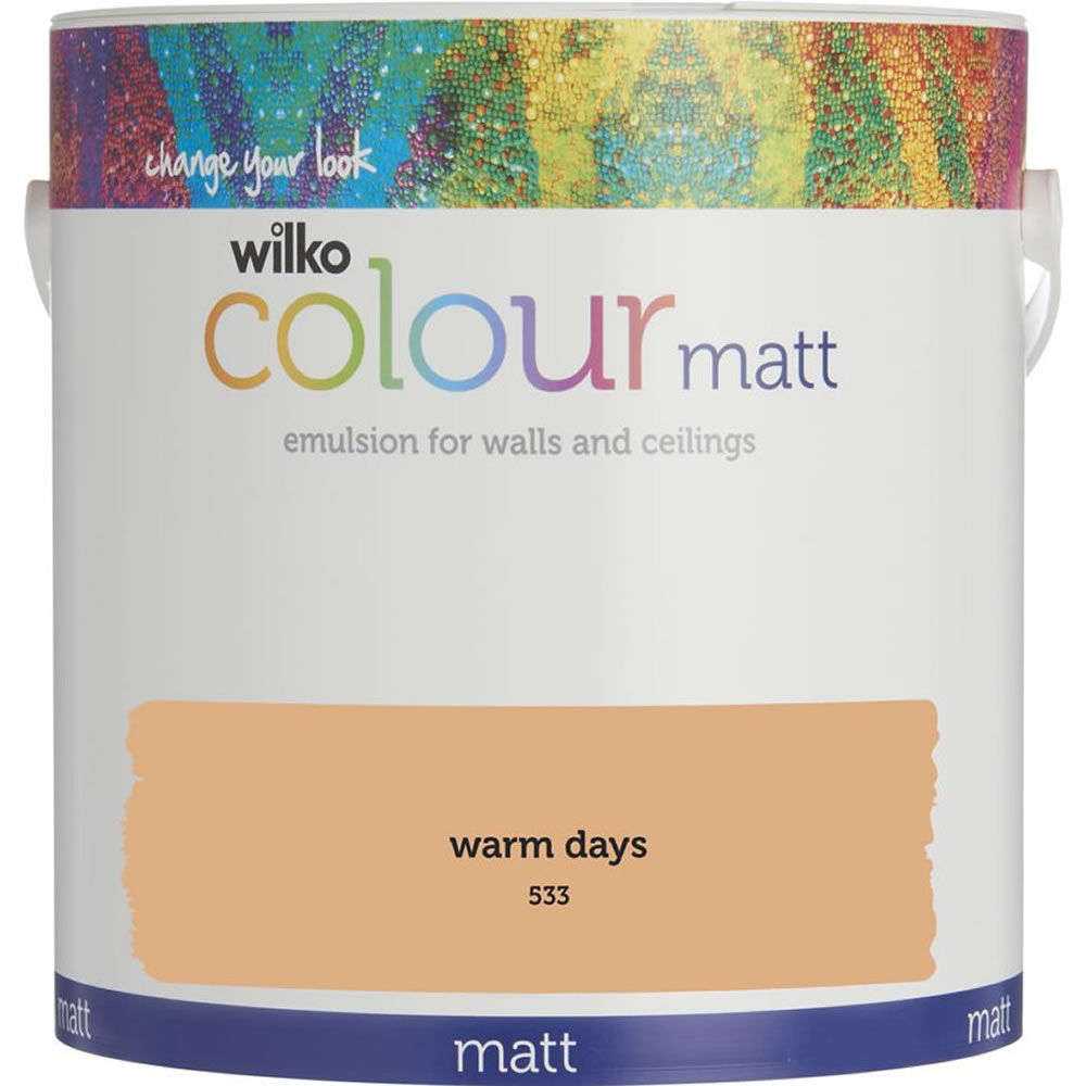 Wilko Warm Days Matt Emulsion Paint 2.5L Image 1