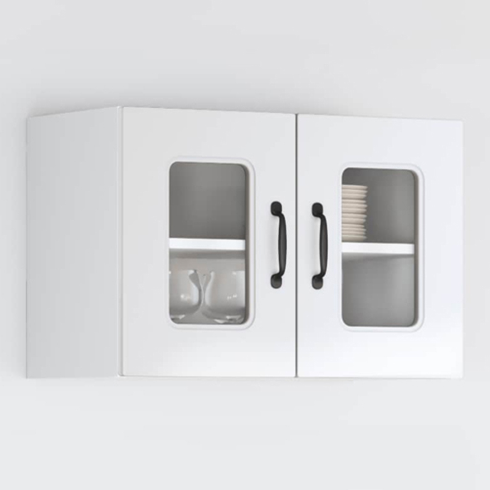 vidaXL Kalmar 2 Door High Gloss White Wall Kitchen Cabinet Image 5