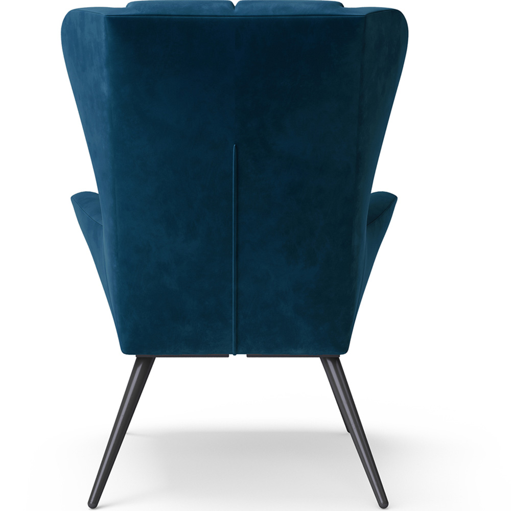 Dorel Dalton Blue Velvet Accent Chair Image 4