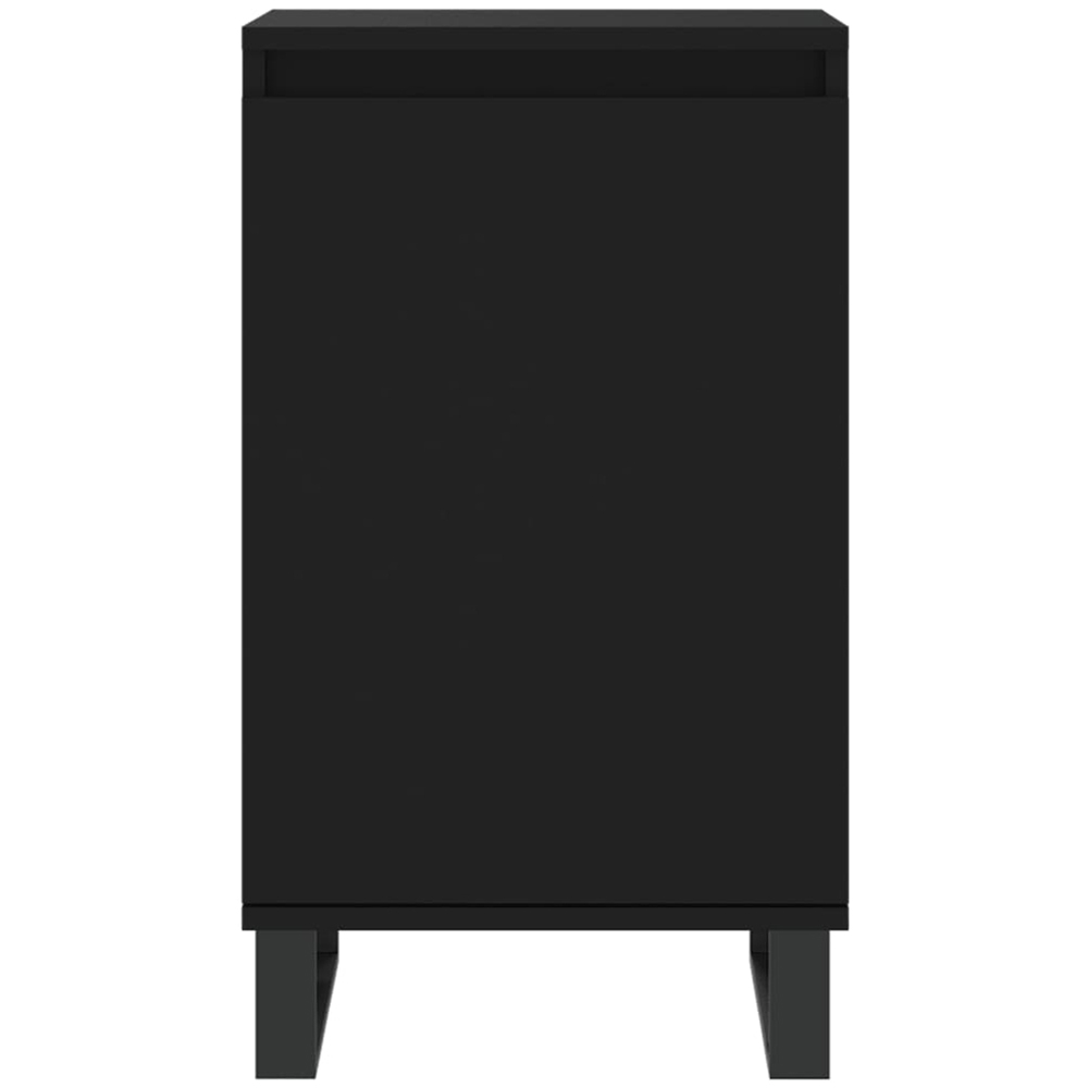 vidaXL Single Door Black Sideboard Set of 2 Image 6