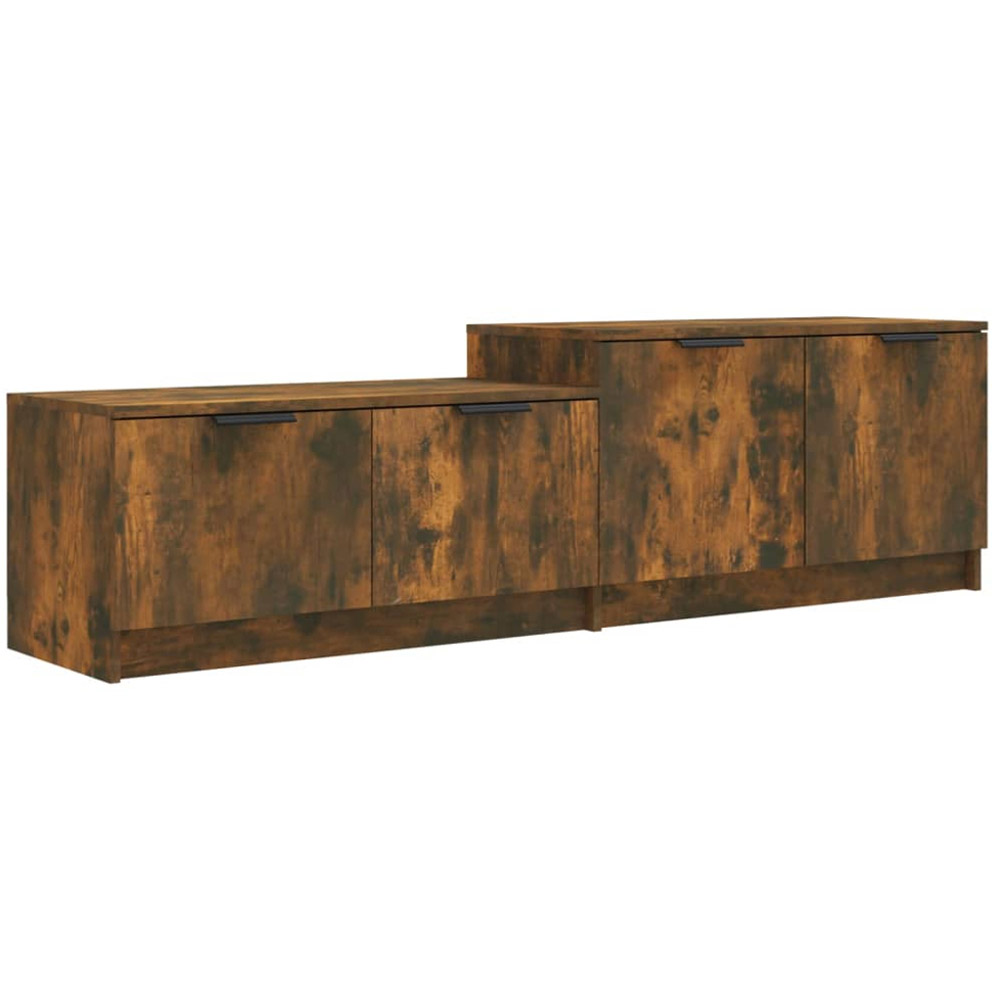 vidaXL 4 Door Smoked Oak TV Cabinet Image 2