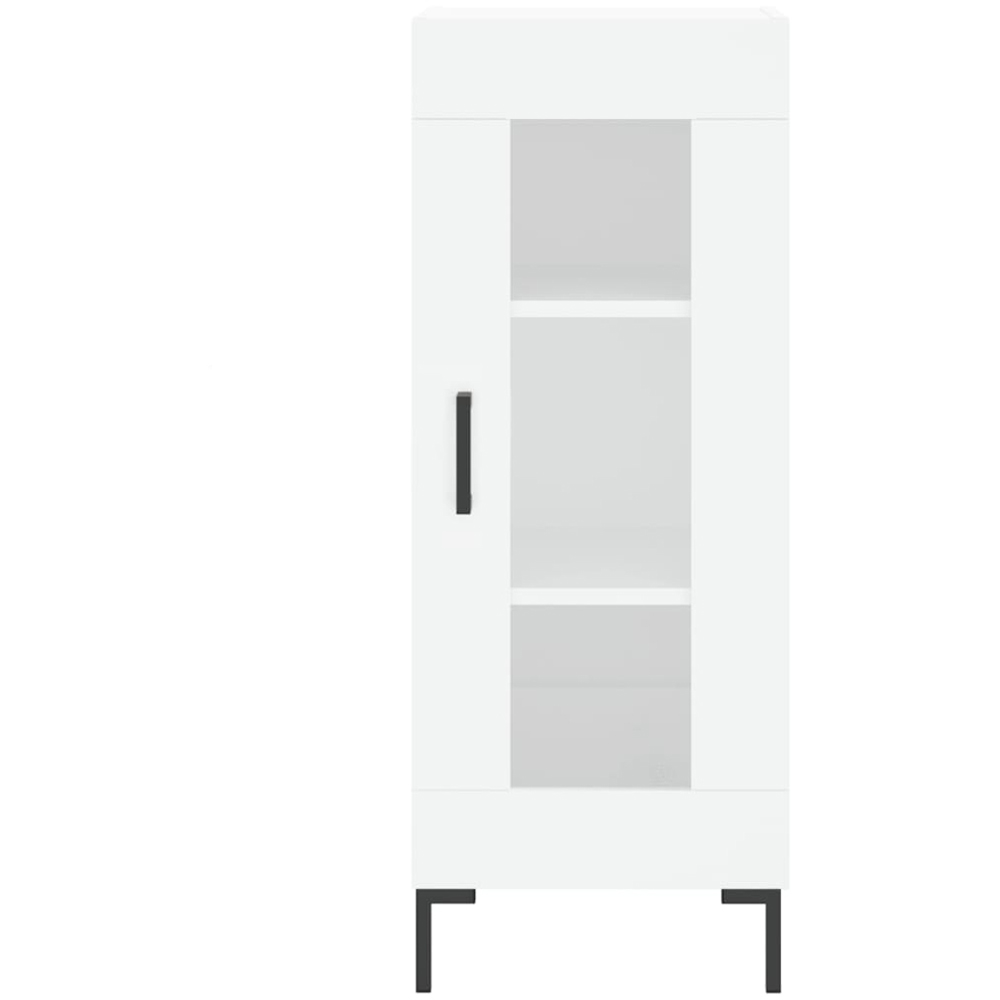 vidaXL Single Glass Door White Sideboard Image 5
