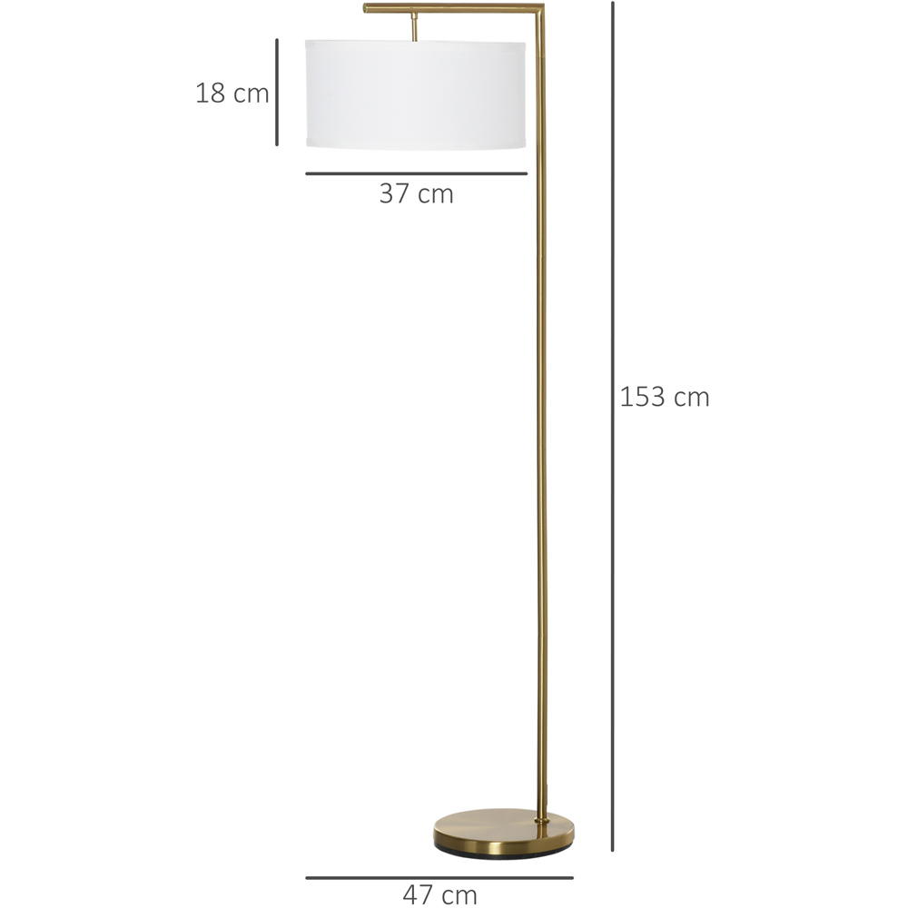 Portland Gold and White Floor Lamp Image 7