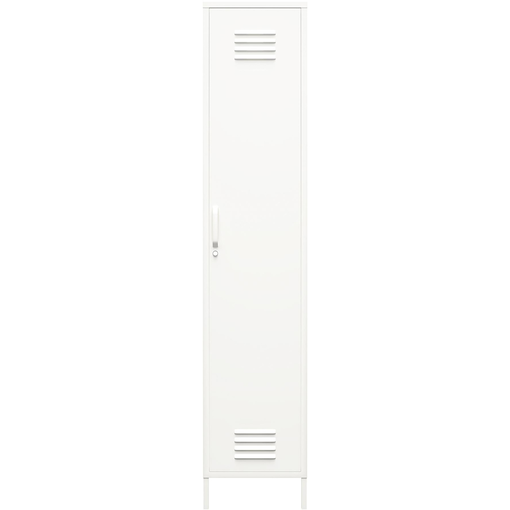 Dorel Mission District Single Door Soft White Storage Cabinet Image 3