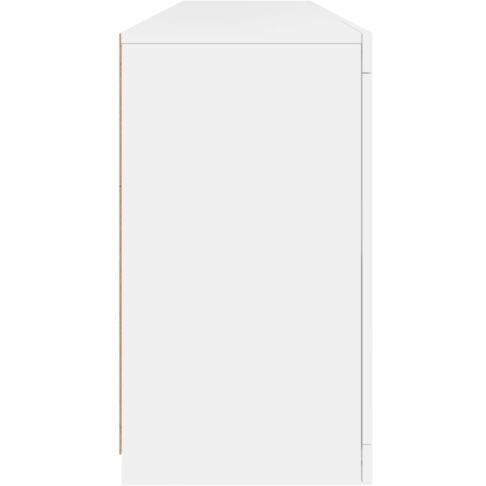 vidaXL 3 Door 10 Shelf White LED Sideboard Image 6