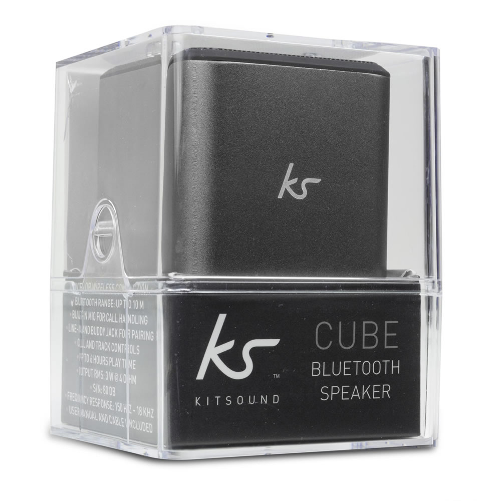 KitSound Metal Cube Bluetooth Speaker Image 1