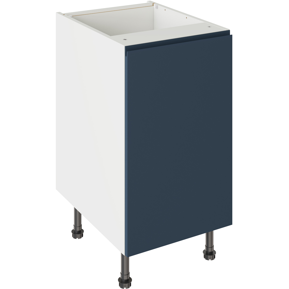 Kitchen Kit J-Pull Matt Indigo Blue Base Kitchen Cabinet Flatpack 450mm Image 1