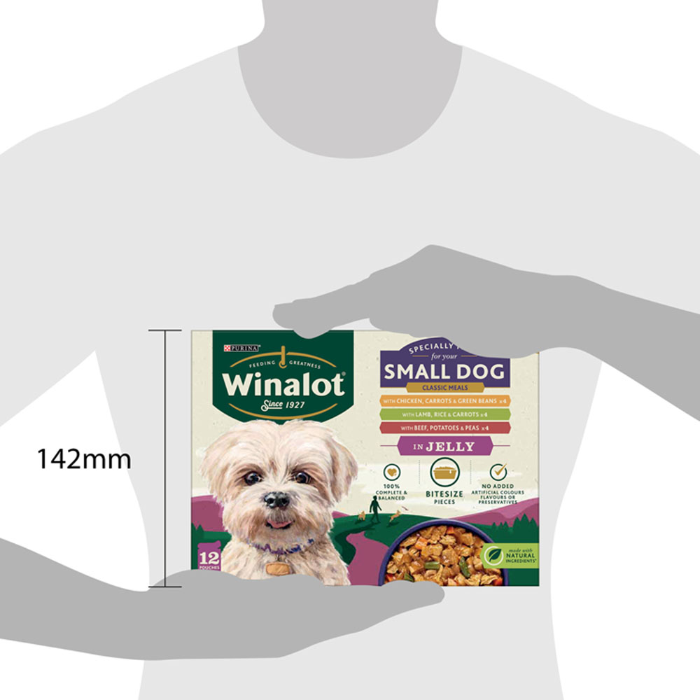 Purina Winalot Mixed in Jelly Small Dog Food Pouches 100g Case of 4 x 12 Pack Image 5