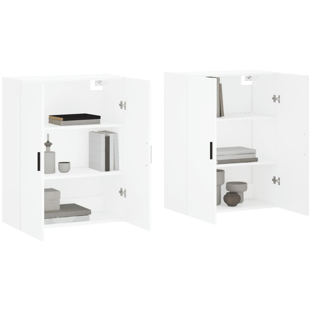 vidaXL 2 Door White Wall Mounted Cabinet 2 Pack Image 3