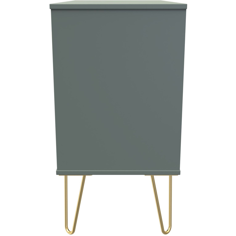 Crowndale Diamond 3 Drawer Reed Green Chest of Drawers Image 4