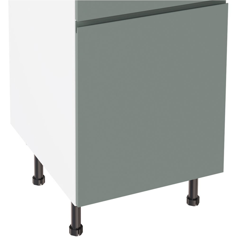 Kitchen Kit J-Pull Sage Green Drawerline Base Cabinet 500mm Image 3