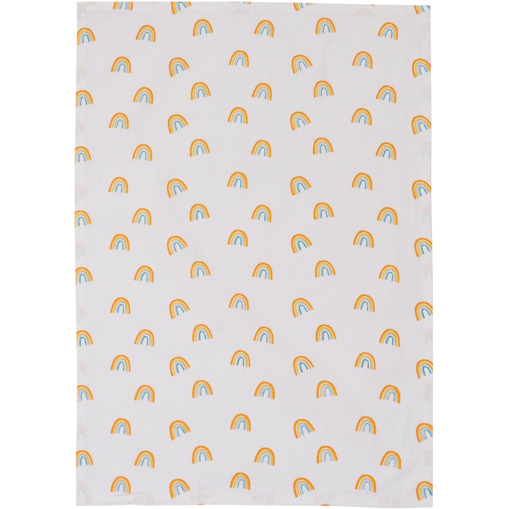 Wilko Sun and Rainbows Tea Towels 3 Pack Wilko