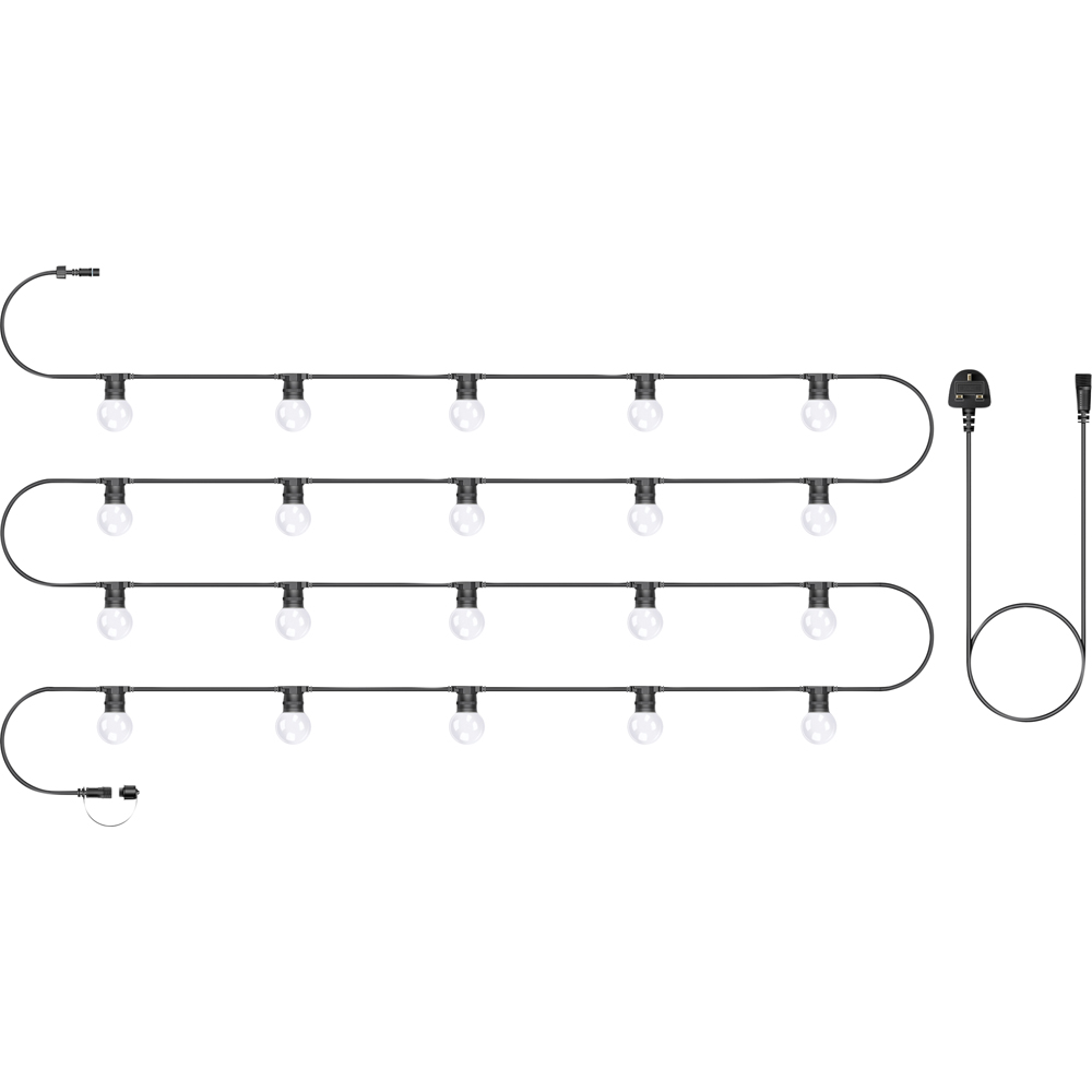 Eagle Connect Festoon 20 Warm White Clear Lamps LED String Light 10m Image 2