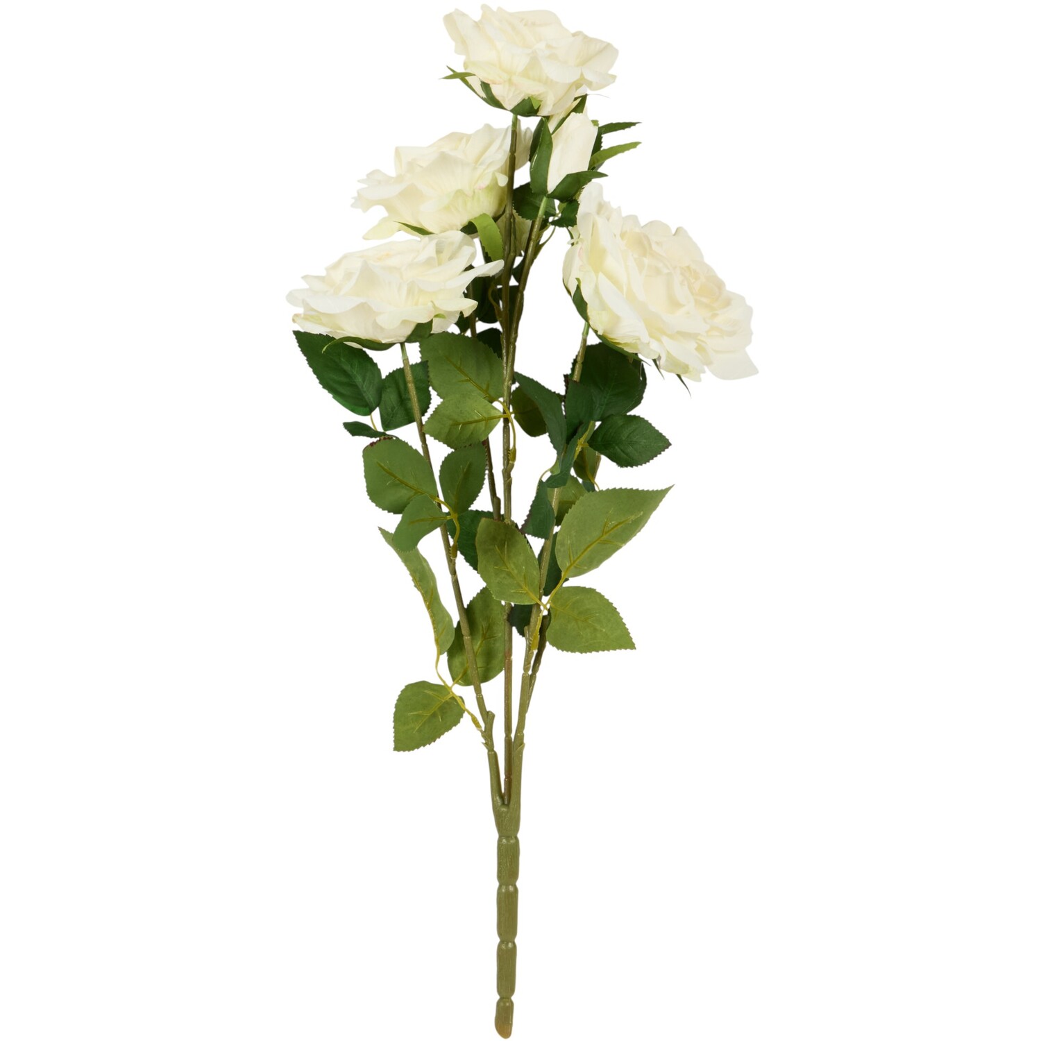 Artificial Rose Bunch Bouquet Ivory Image 1