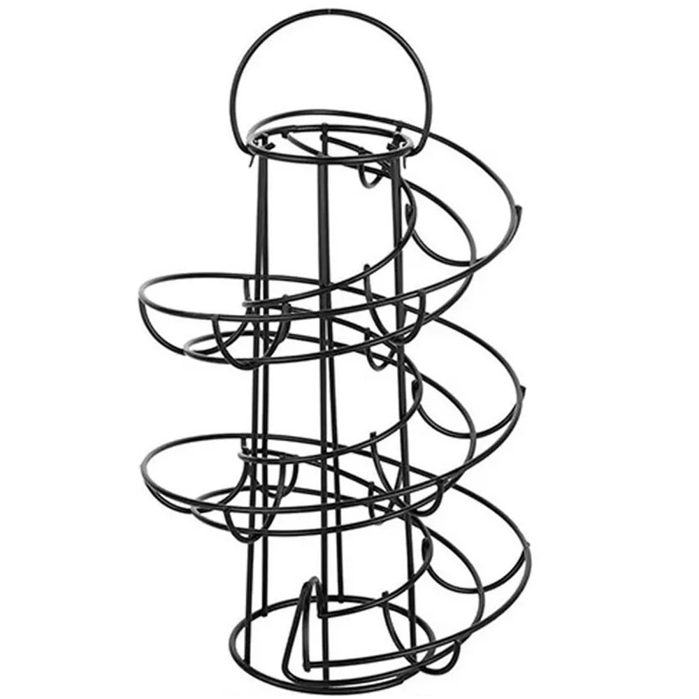 Modcraft Black 18 Eggs Helter Skelter Style Spiral Egg Storage Rack Image 1