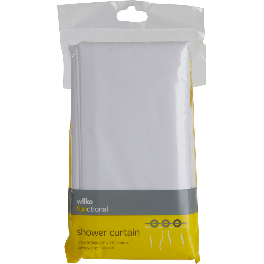 Wilko Functional White Shower Curtain Image 6