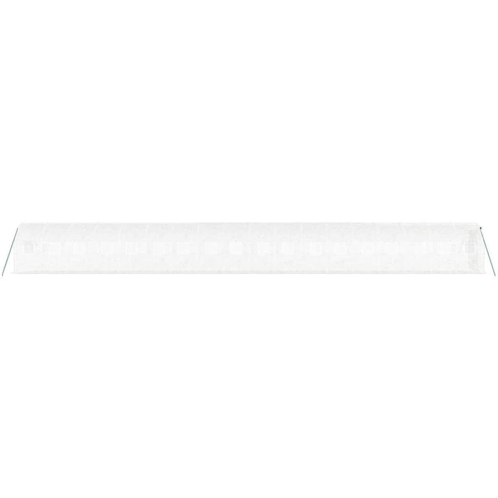 vidaXL White Polyethylene Galvanised Steel Frame 59 x 6.5ft Greenhouse Image 4