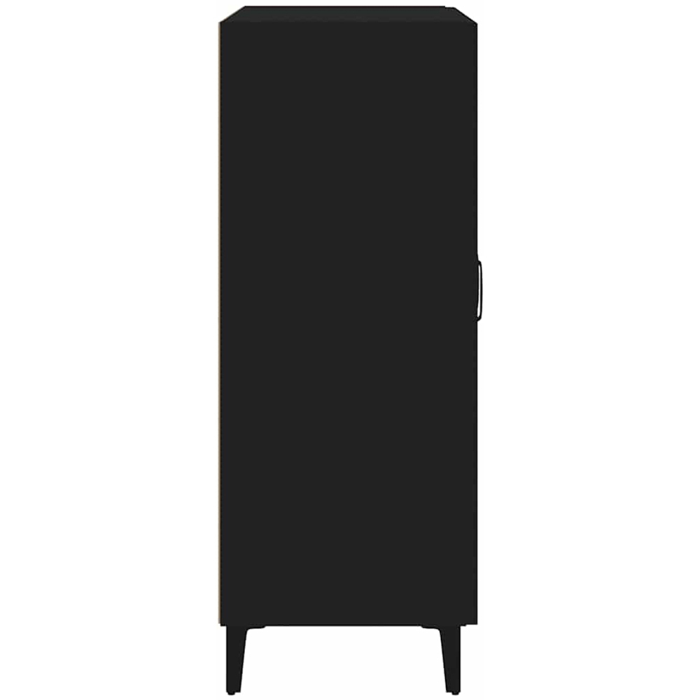 vidaXL 2 Glass Door Black Sideboard Image 7