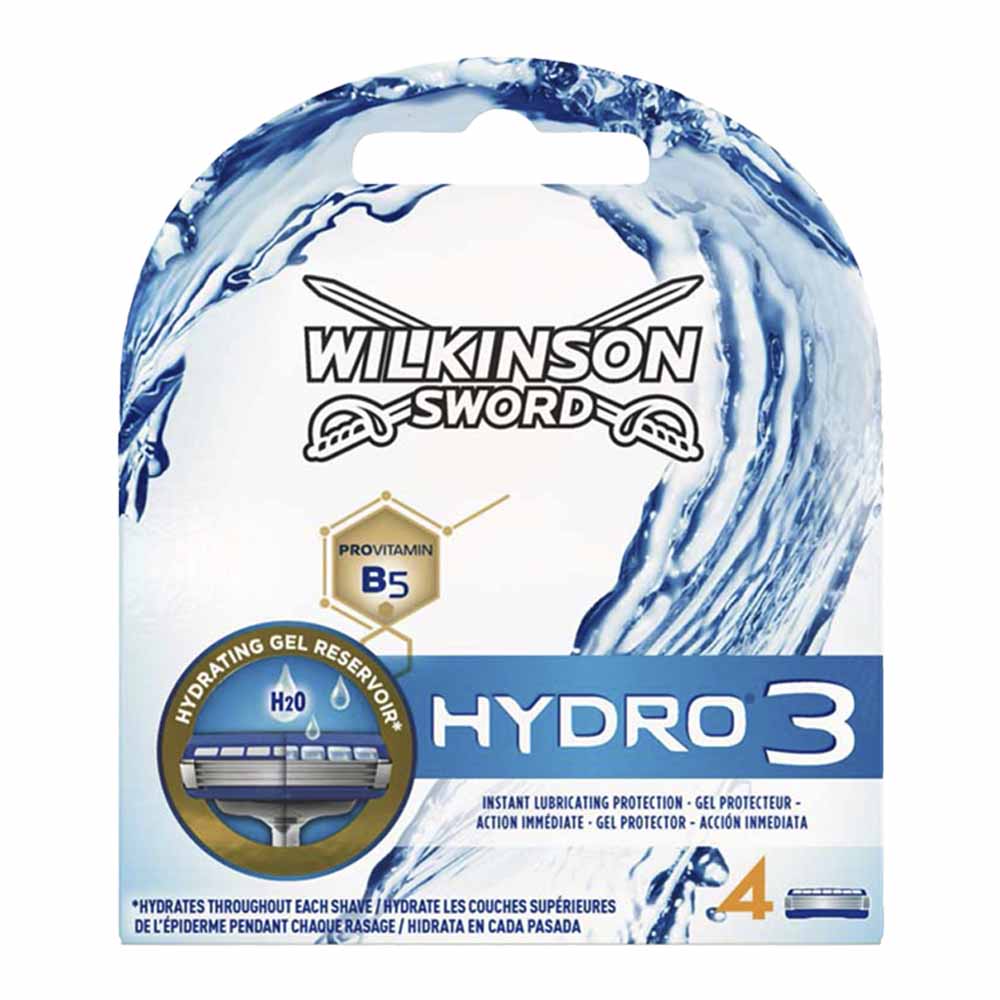 Wilkinson Sword Hydro 3 Razor Blades 4 pack Wilko