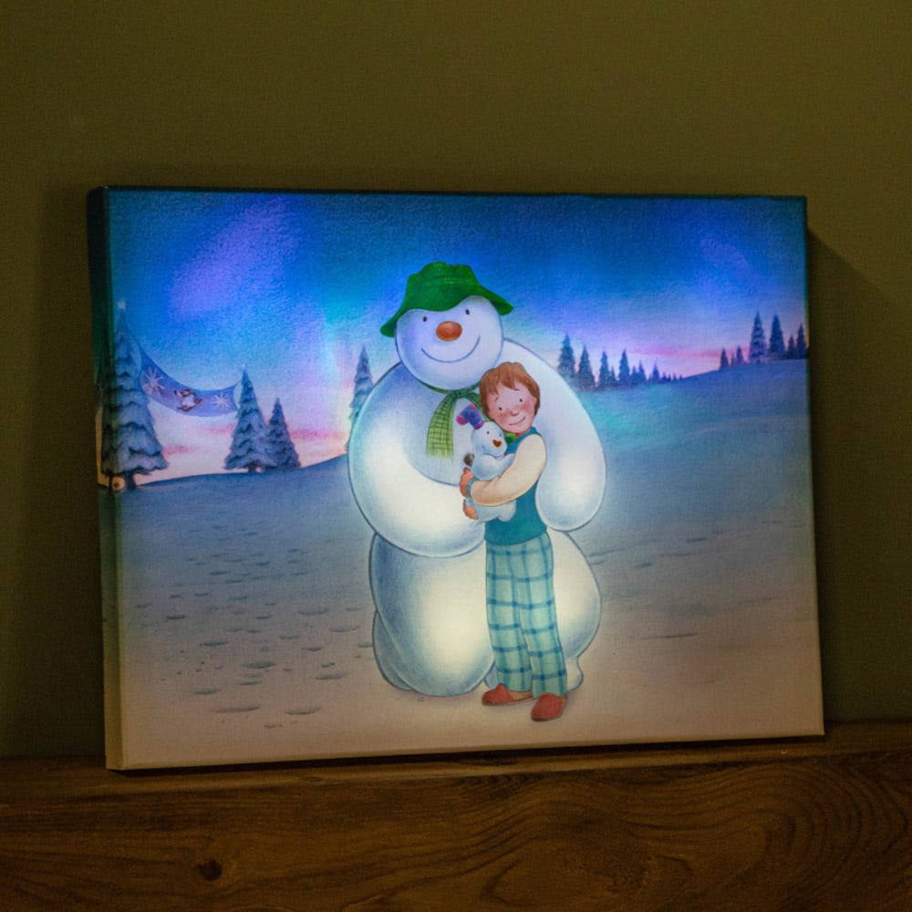 Samuel Alexander Snowman Snowdog and Billy Canvas Colour Change Wall Art 30 x 40cm Image 3