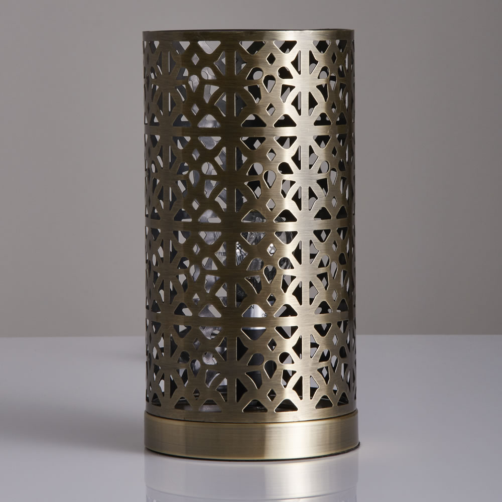 Wilko Brass Effect Tunis Table Lamp Image 1