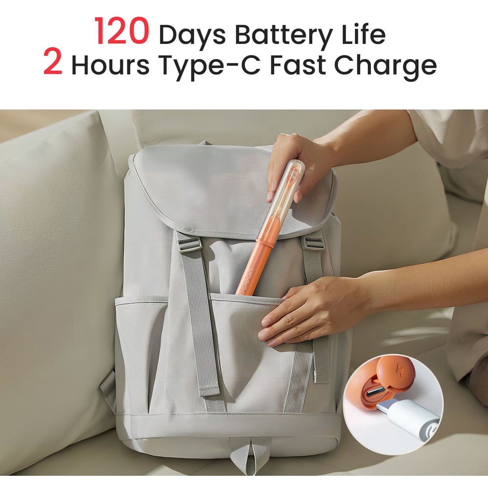 Oclean Ease Orange Rechargeable Electric Toothbrush 2 Pack Image 5