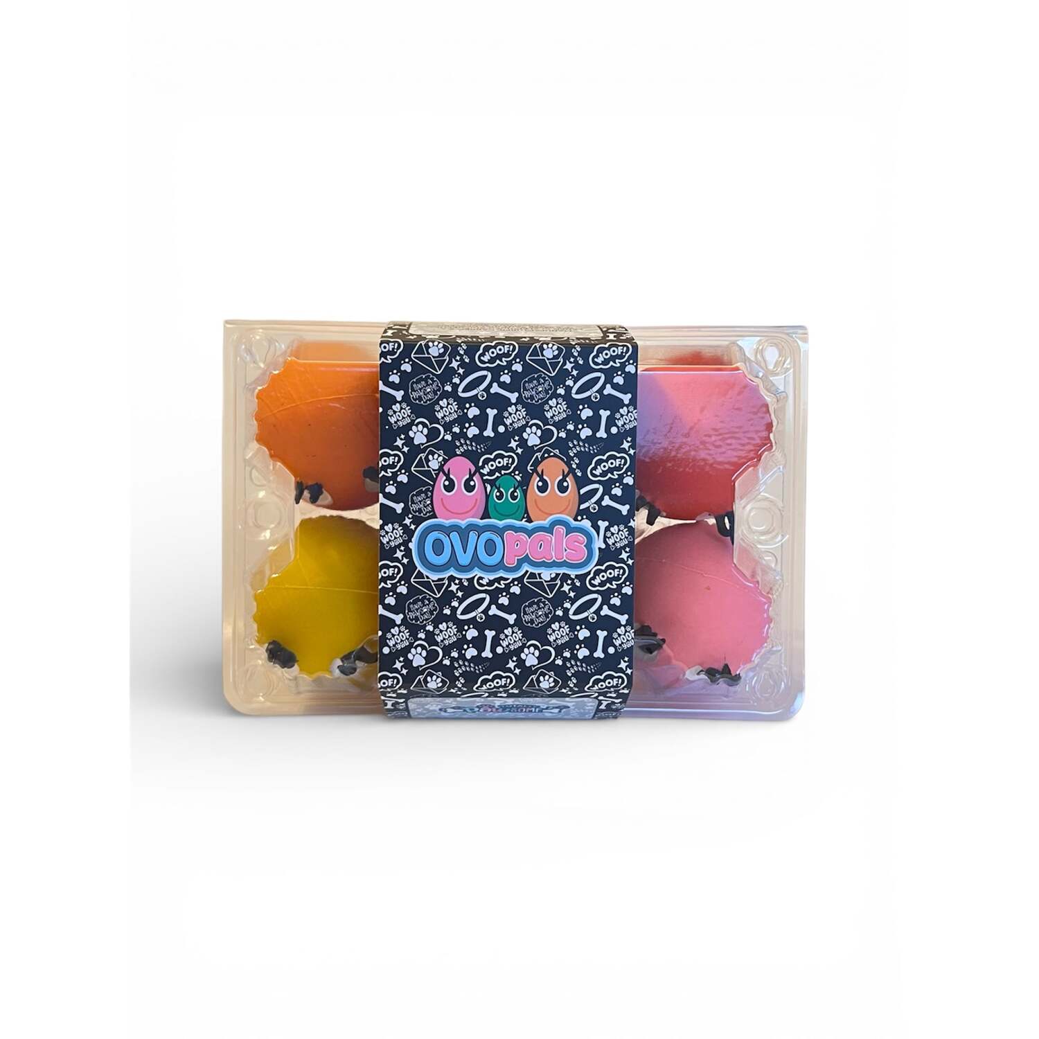 OVO Original Egg Dog Toy Set, 6 Pack, Rainbow Colours Image 4