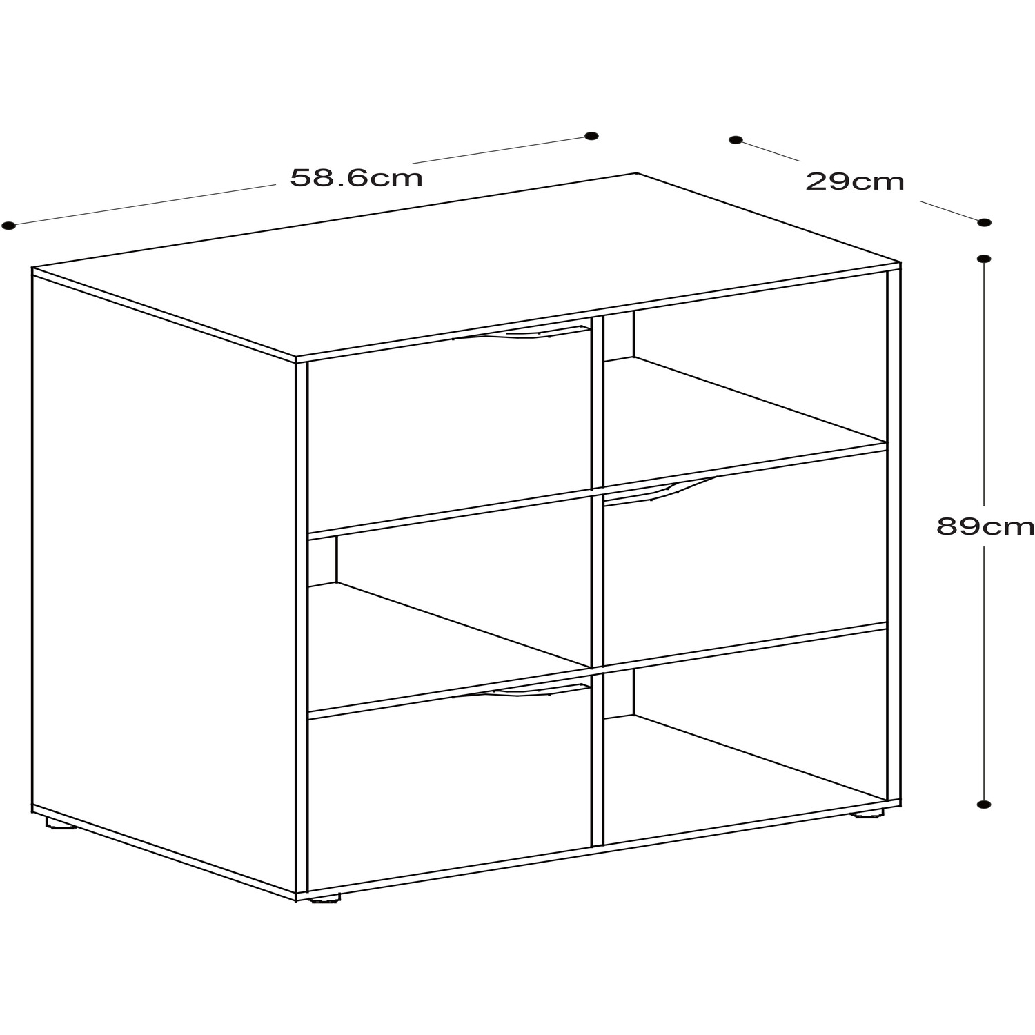 Saturn 6 Compartment Brown and White Cube Storage Shelving Unit Image 4