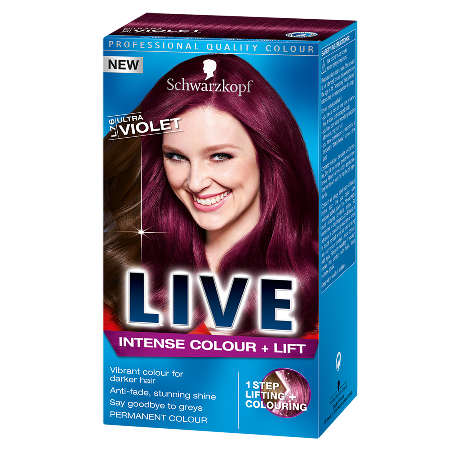 Schwarzkopf Live Hair Intense Colour - Ultra Violet L76 Image
