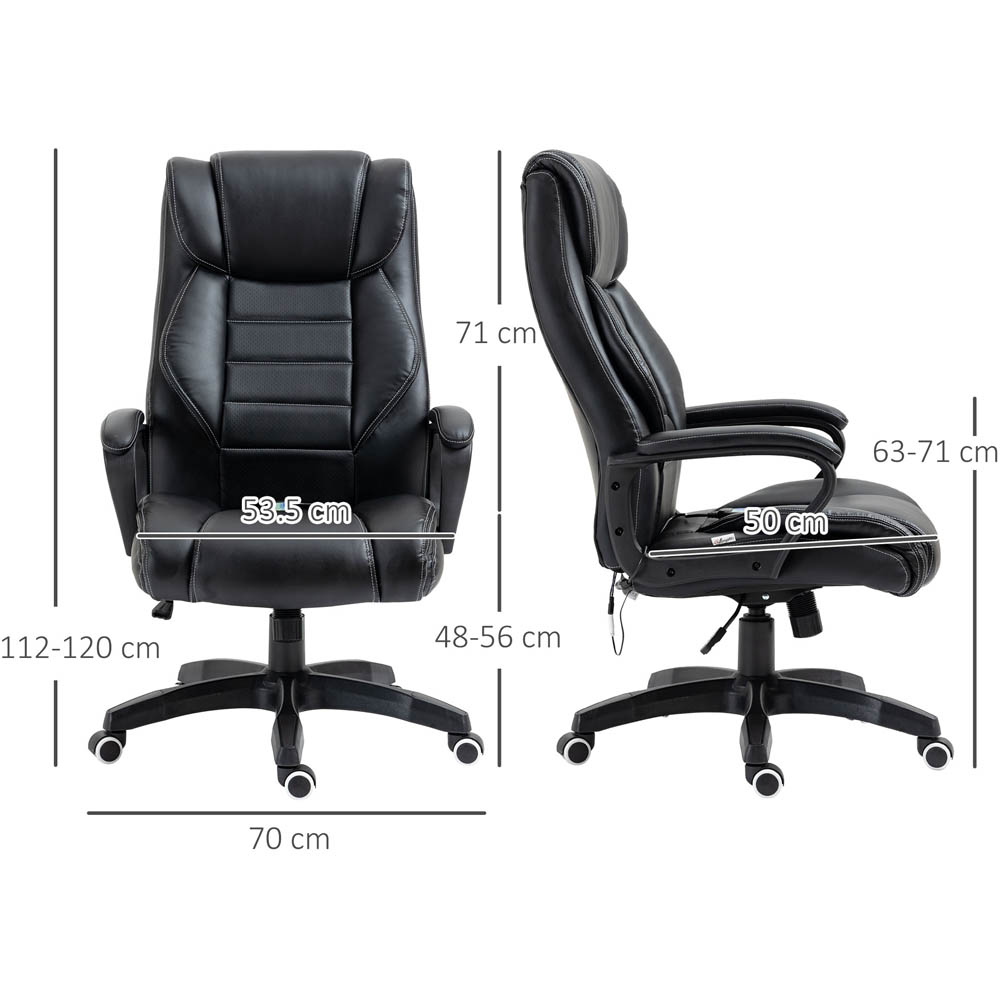 Portland Black PU Leather Swivel High Back Office Chair Image 7