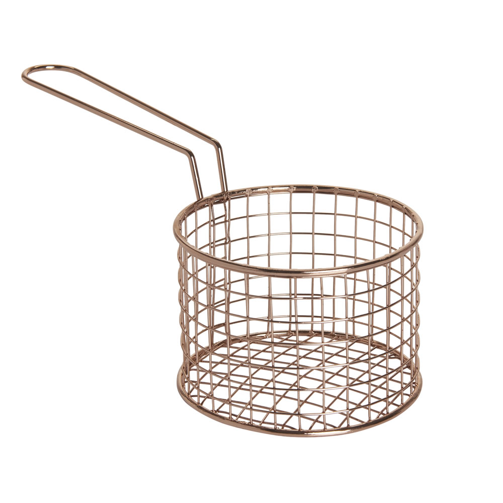 Wilko Copper Effect Chip Basket Image 1