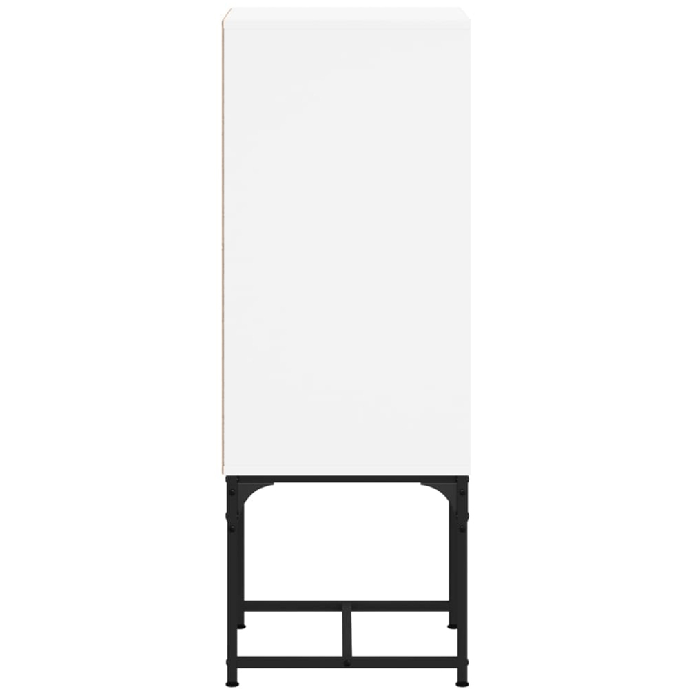 vidaXL Single Door White Side Cabinet Image 6