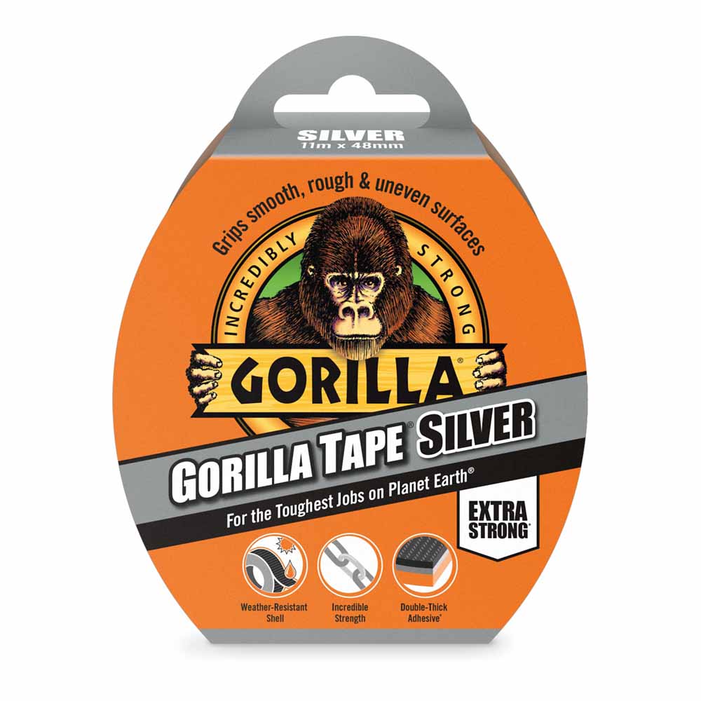 Gorilla Silver Tape 11m x 48mm Image 1