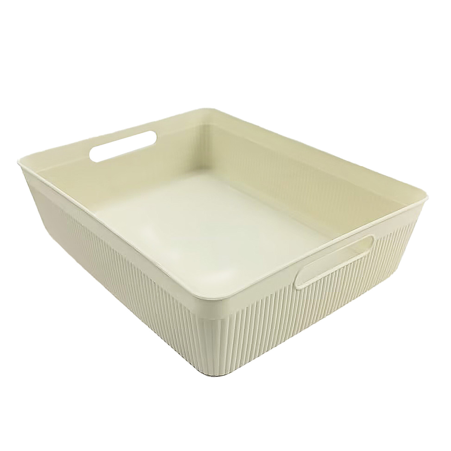 Stripe Storage Basket - Cream / Large Image 2