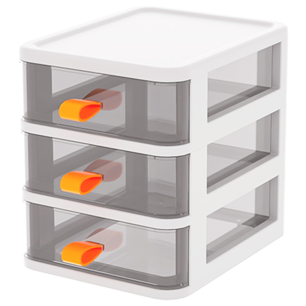 Living and Home White Stationery and Cosmetic Storage Box Image 1