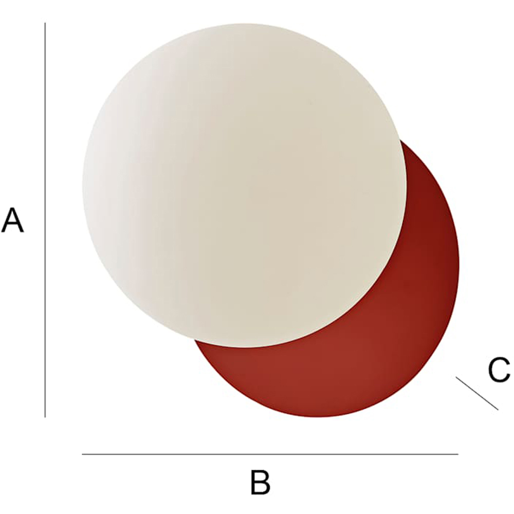 ValueLights Darla Rust Frosted Globe Bathroom Wall Light and Bulb Image 8