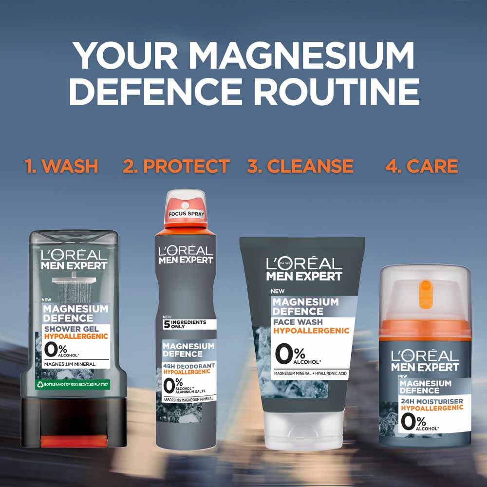 L'Oreal Men Expert Magnesium Defence Shower Gel 300ml Image 3