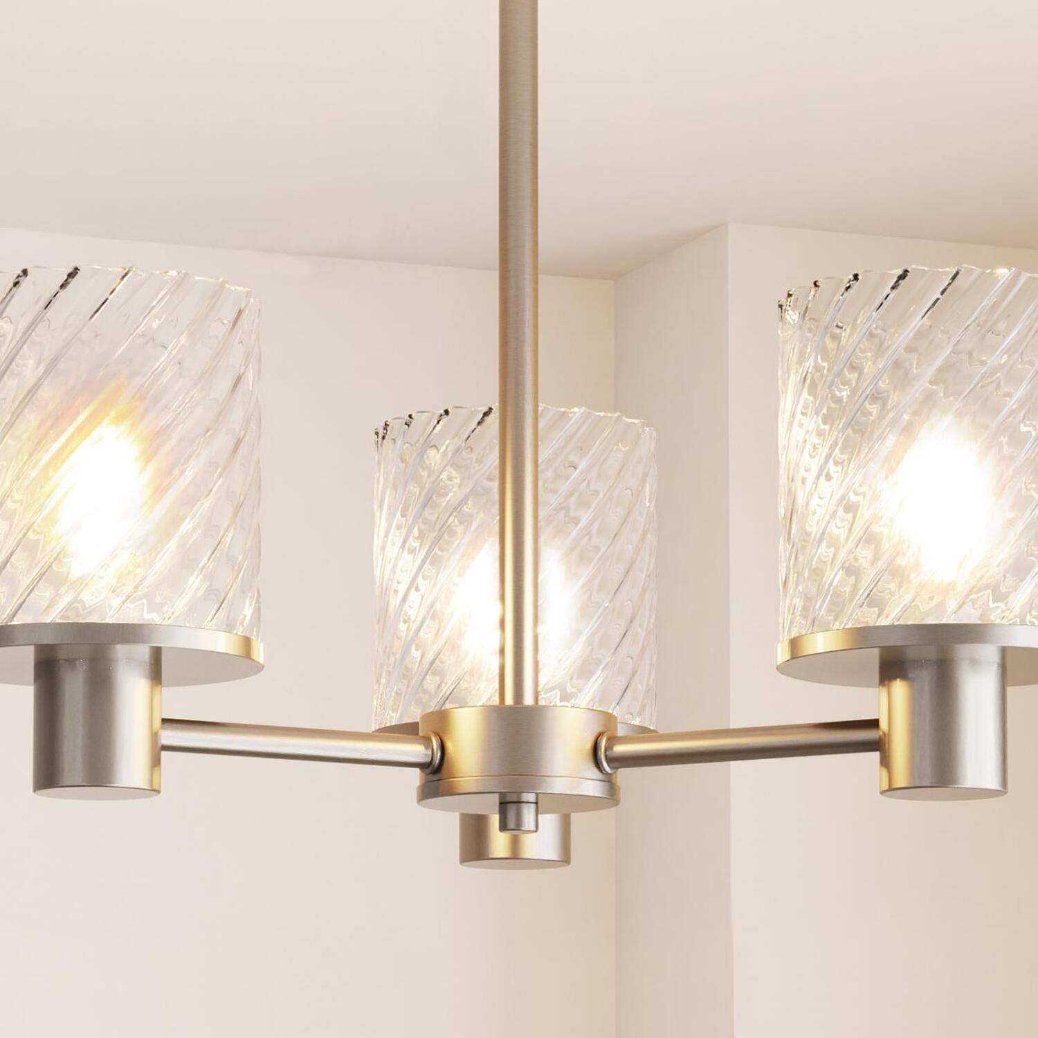 Maven 3 Arm Flush Ceiling Fitting Brushed Nickel Image 4
