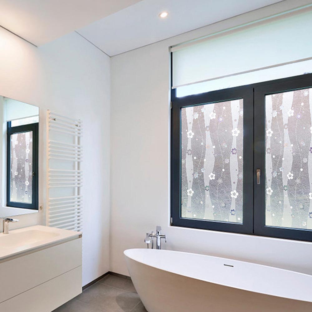 Living and Home PVC Static Cling Window Privacy Film Decals with Classic Floral Design 200 x 90cm Image 7