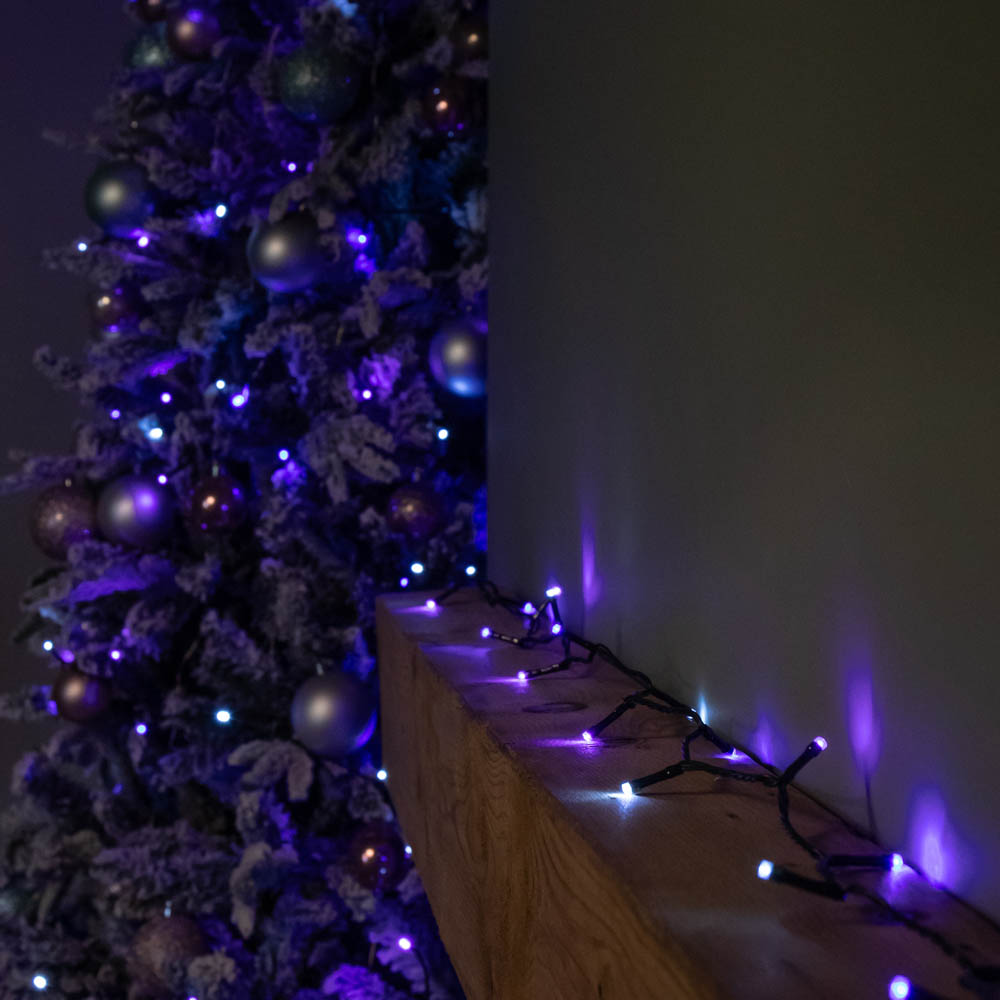 Samuel Alexander SupaBrights 200 Blue Purple and White LED Multi-Function String Light 16m Image 8