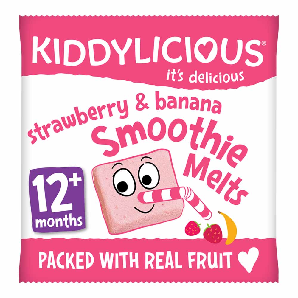 Kiddylicious Strawberry and Banana Smoothie Melts 6g Image