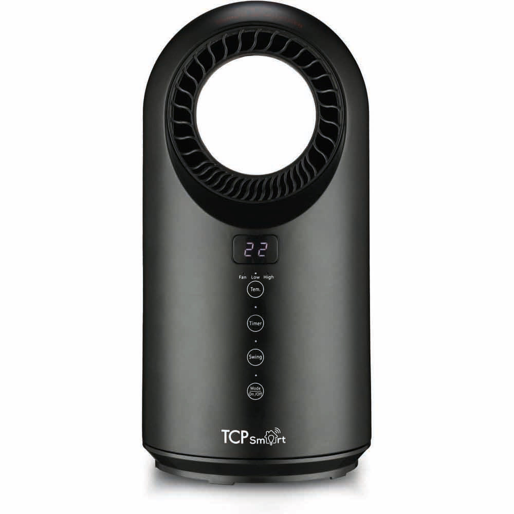 TCP Black Smart Wi-Fi Heating and Cooling Fan 1500W Image 5