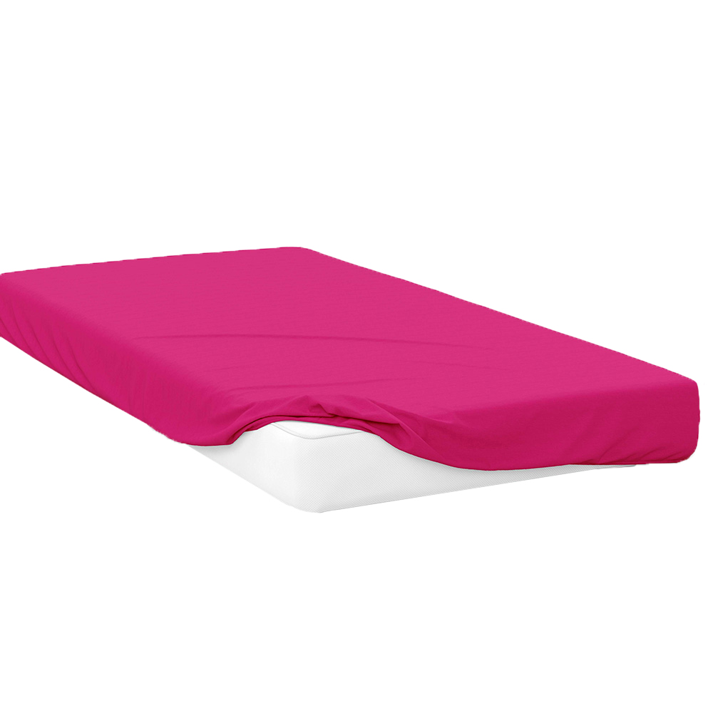 Serene Emperor Size Fuschia Fitted Bed Sheet Image 1