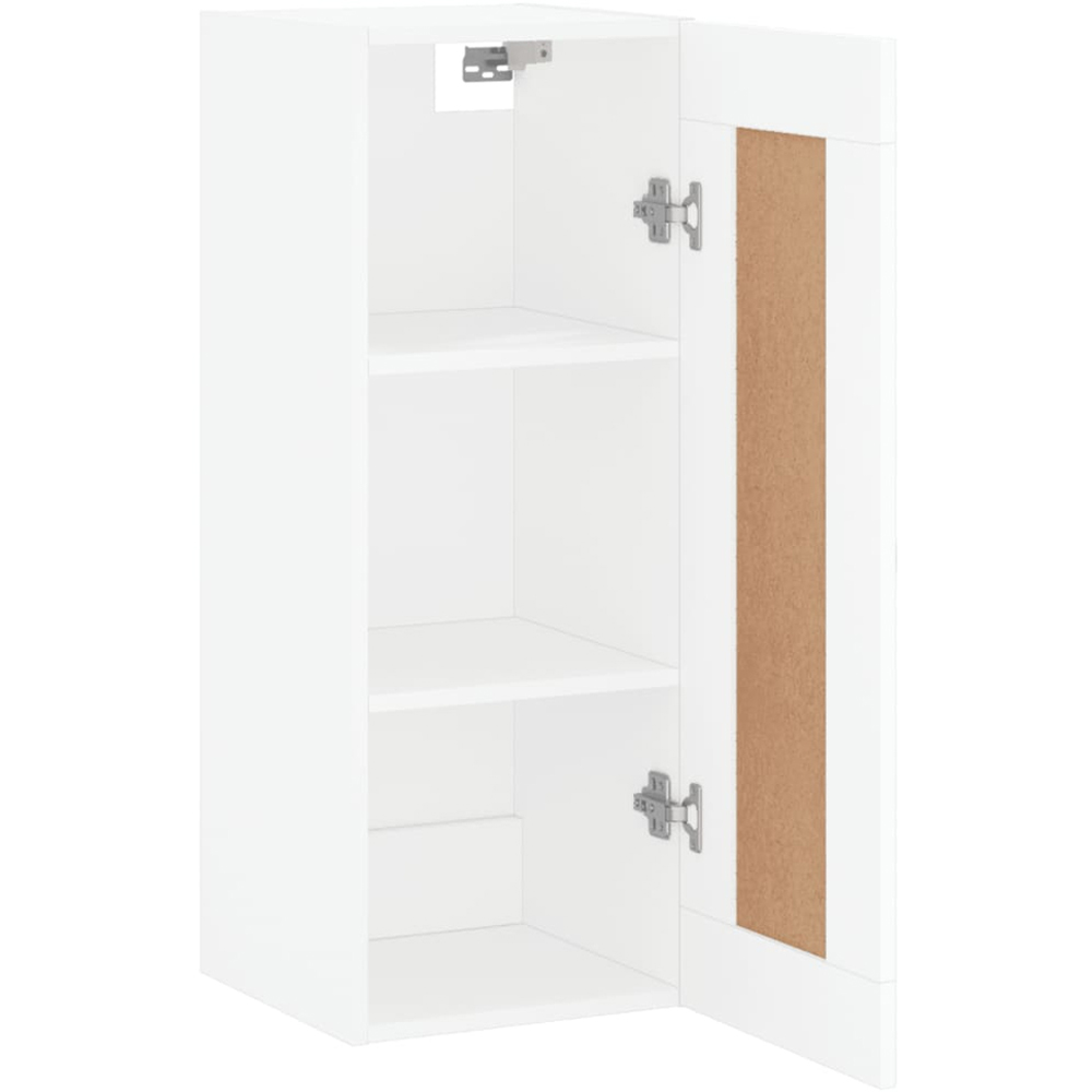 vidaXL Single Door White Wall Mounted Slim Cabinet Image 7