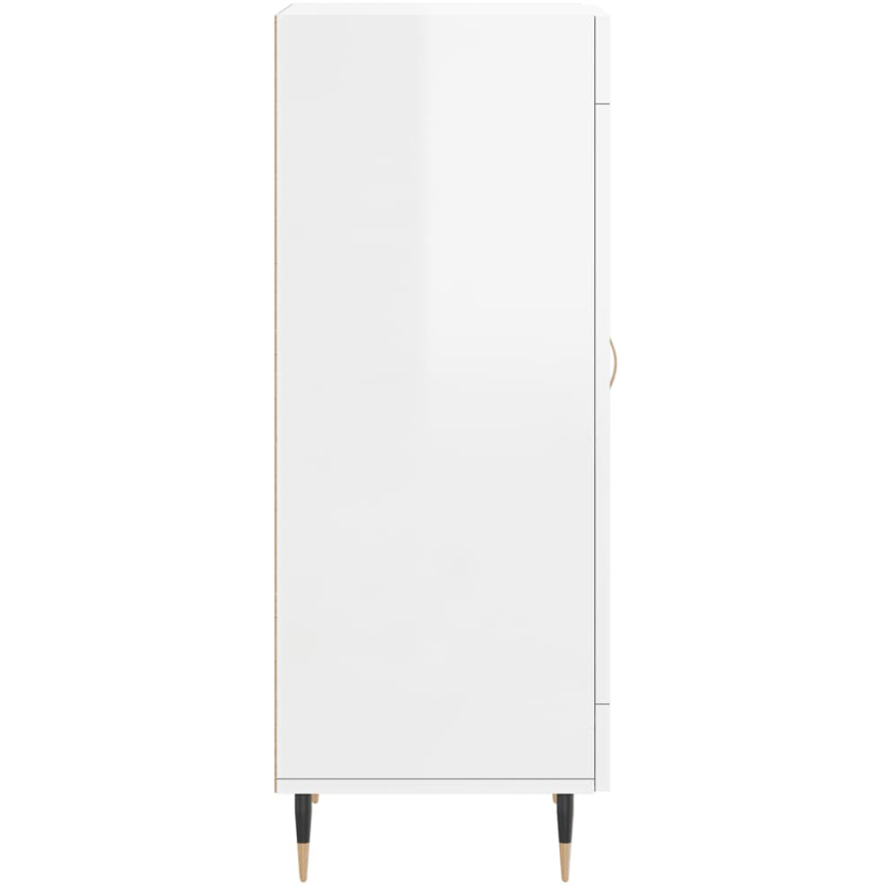 vidaXL Single Door High Gloss White Sideboard Image 7