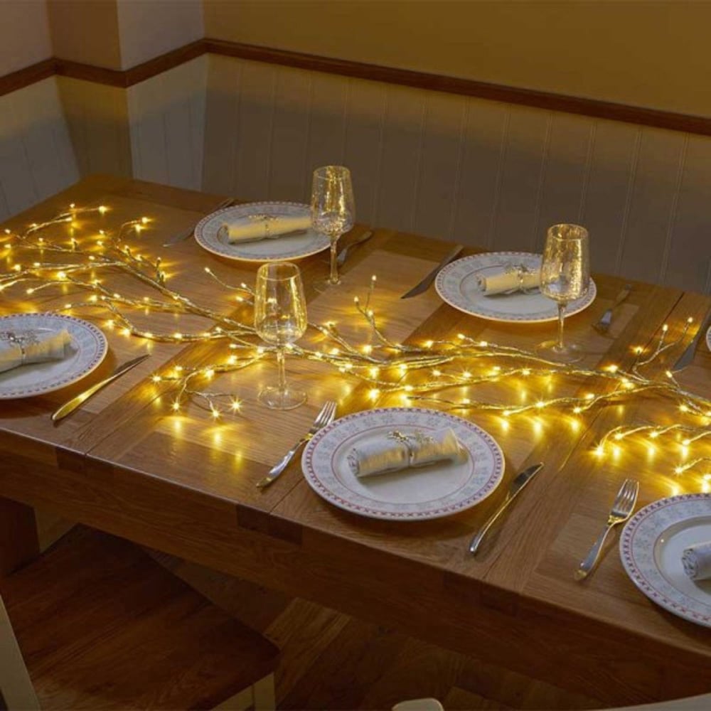 Samuel Alexander Warm White LED Light up Christmas Vine 2.3m Image 3