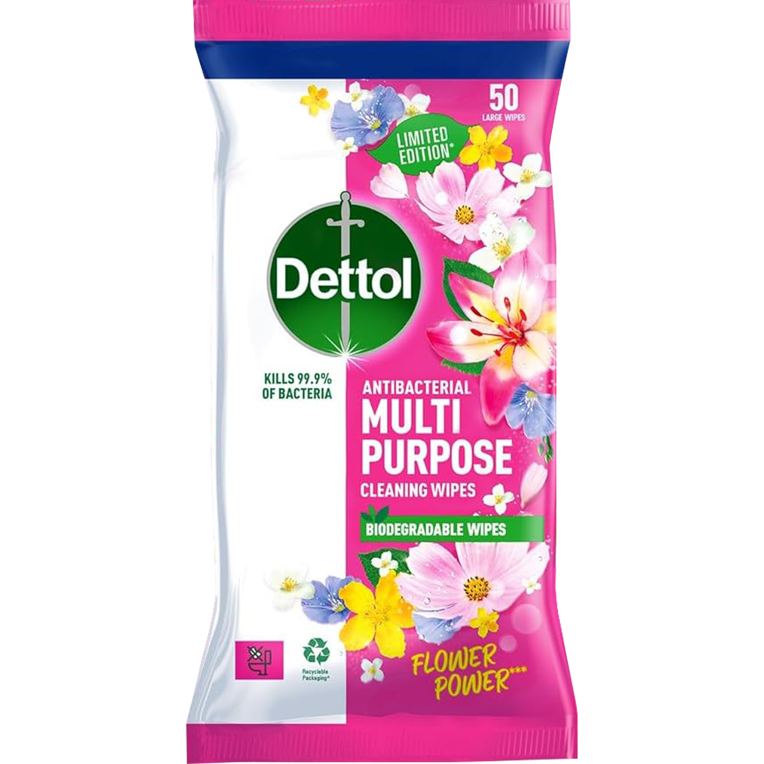 Pack of Dettol Wipes  - Flower Power / 50 Image