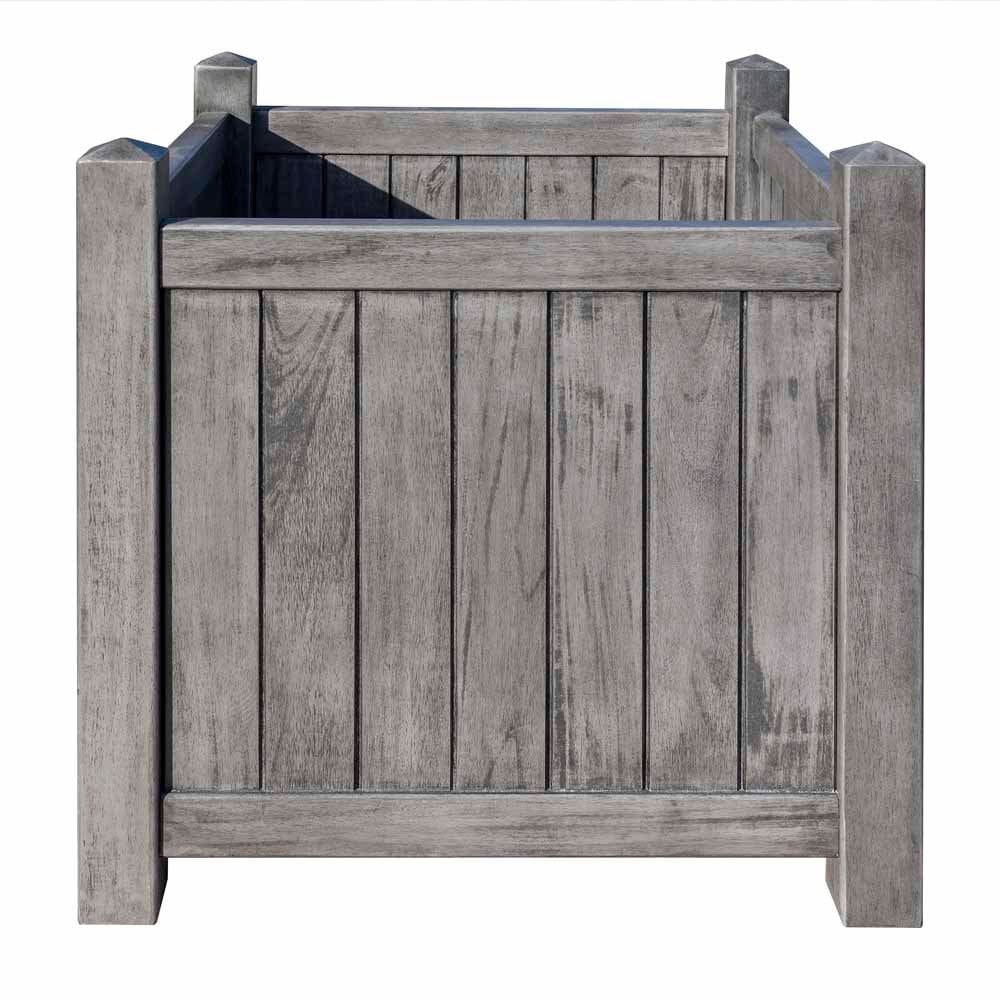 Rowlinson Alderley Grey Wooden Square Planter Image 3